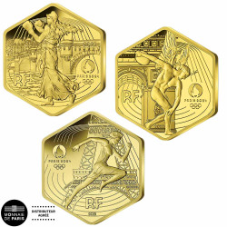 Lot 3 x 250 Euro Or France