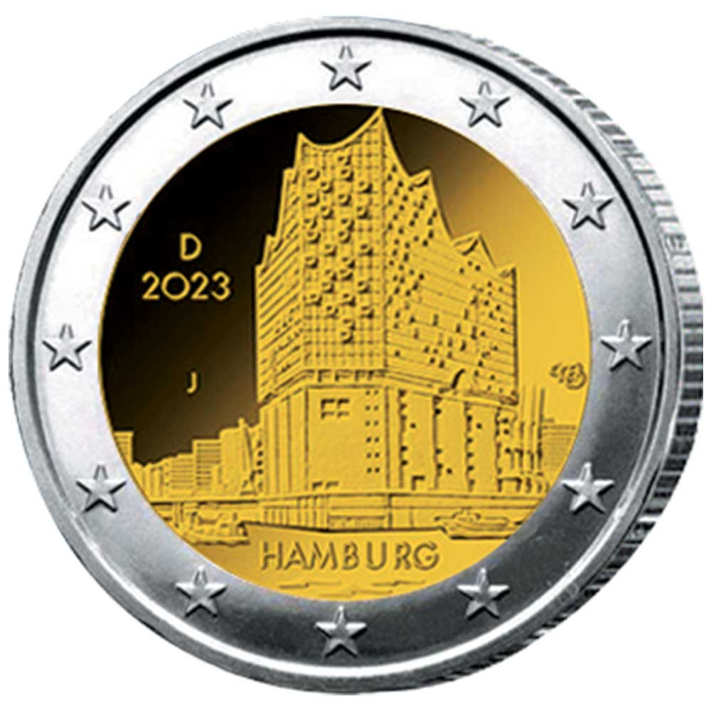 2 euros Allemagne 2023 coincard BE - Hambourg, les 5 ateliers