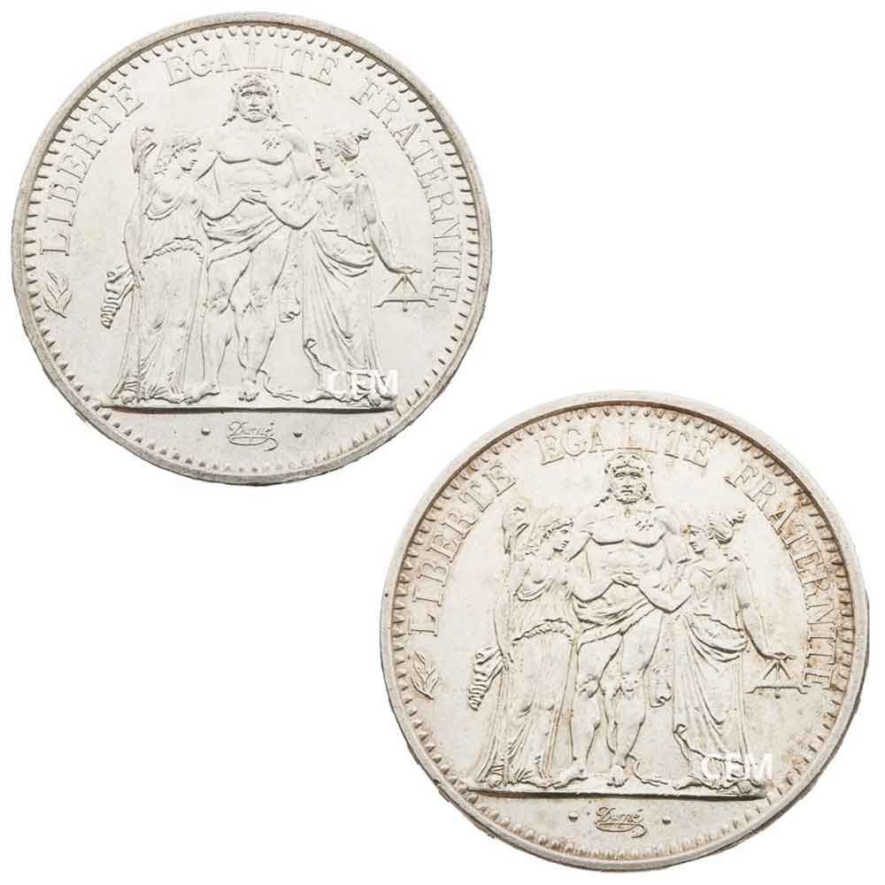 Lot des 2 x 10 Francs Argent type Hercule