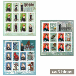 3 blocs-feuillets Harry Potter