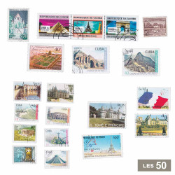 50 timbres monuments français