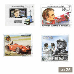 25 timbres pilotes de course