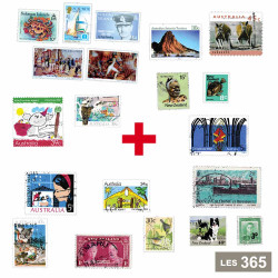 Lot de 365 timbres Océanie