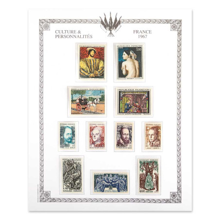 Timbres Année de France 1967 (2)