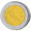 La 2 Euro Croatie 2013 - Carte géographique offerte*