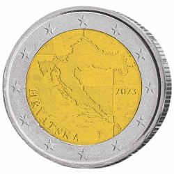 La 2 Euro Croatie 2013 - Carte géographique offerte*