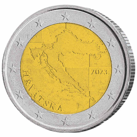 La 2 Euro Croatie 2013 - Carte géographique offerte*