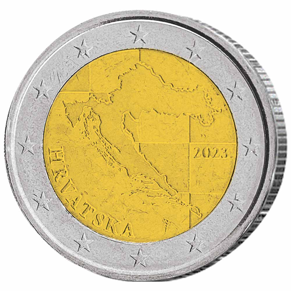 La 2 Euro Croatie 2013 - Carte géographique offerte*