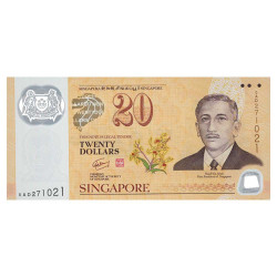 20 Dollars Singapour 2007