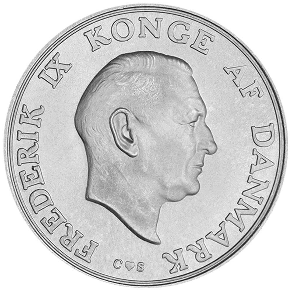 2 Couronnes Argent Danemark 1958