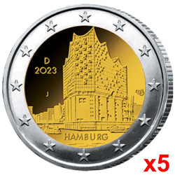 5 x 2 Euro Allemagne 2023