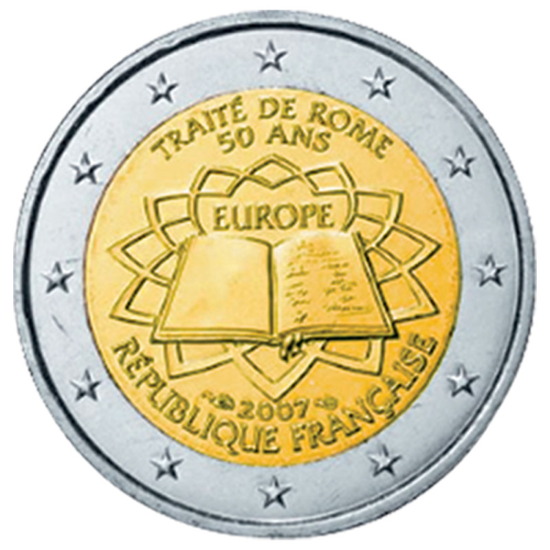 Piece 2 Euros Traite De Rome 50 Ans 2007 Valeur