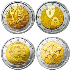 Lot de 4 x 2 Euro 2006