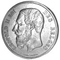 Belgique - 5 Francs Argent Léopold II Roi des Belges