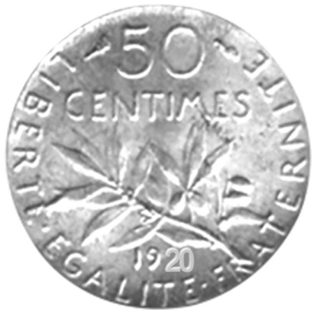 50 centimes Argent Semeuse 1912
