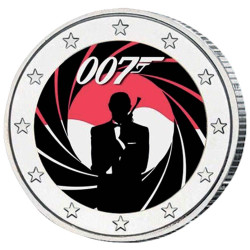 2 Euro James Bond enduite