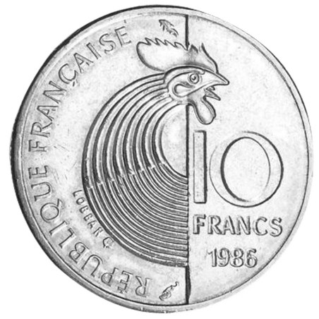 10 Francs Nickel - Robert Schuman - France 1986 (2)