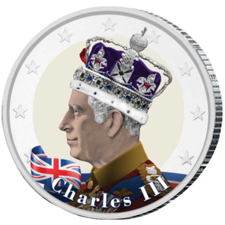 La 2 Euro Charles III colorisée