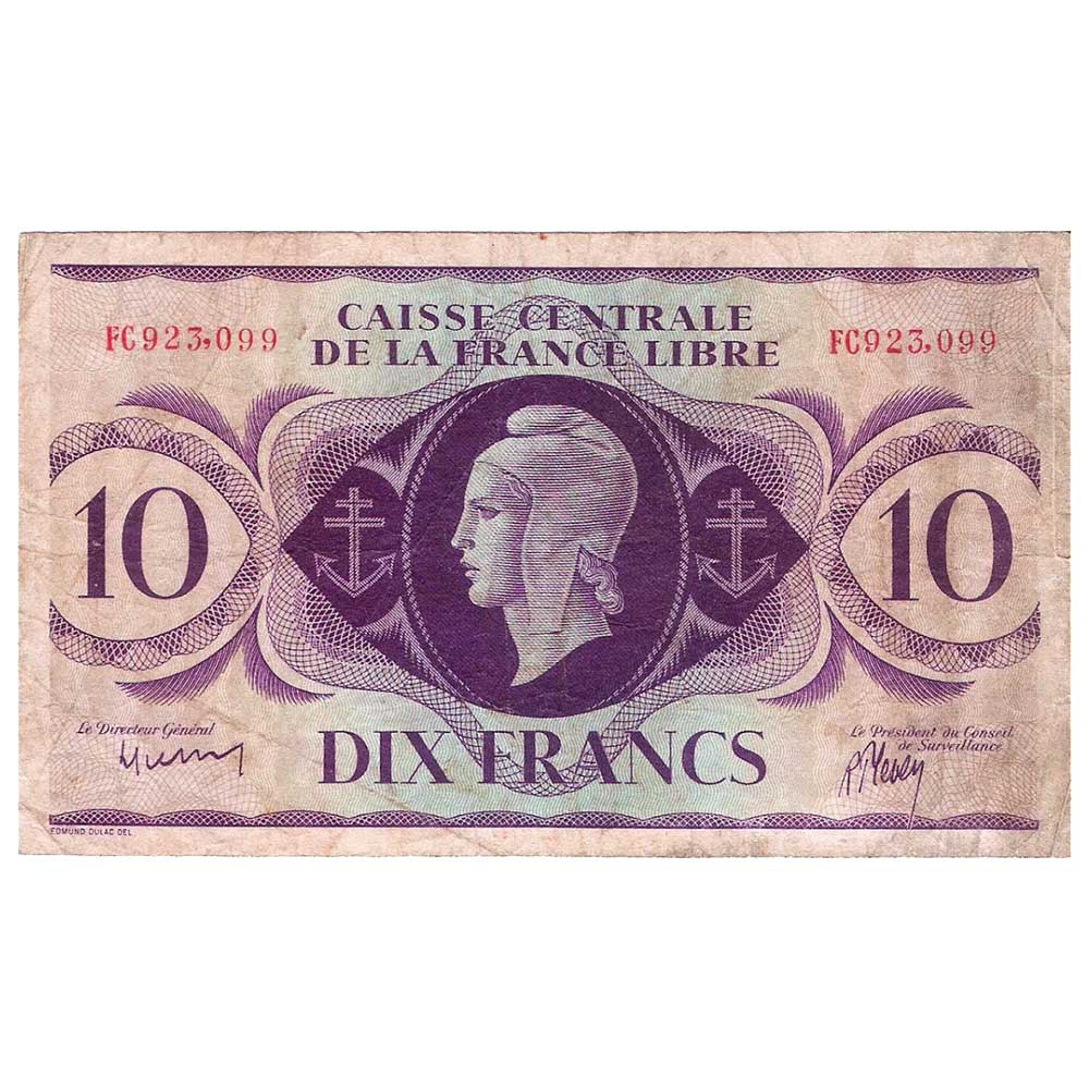 10 Francs Caisse centrale de la France libre