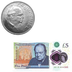 5 Pound et 1 Crown Churchill