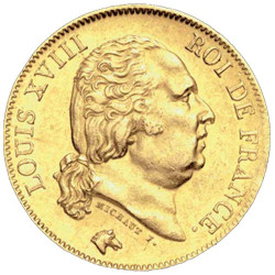 40 F Or Louis XVIII - 1818 W