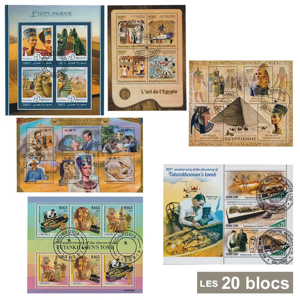 20 blocs-feuillets Art égyptien*