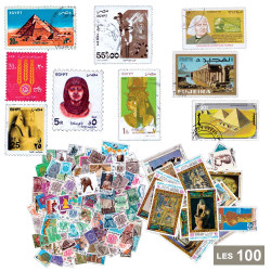 Lot de 100 timbres Égyptes*