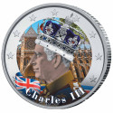 La 2 Euro Charles III colorisée offerte*