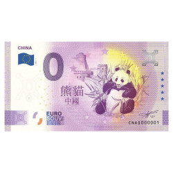 Le Billet Souvenir 0 Euro - Panda Chine offert*