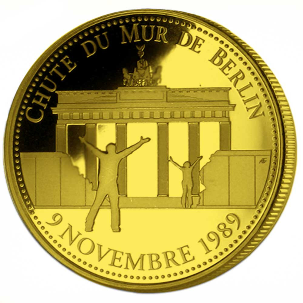 La chute du mur de Berlin dorée - 9 novembre 1989