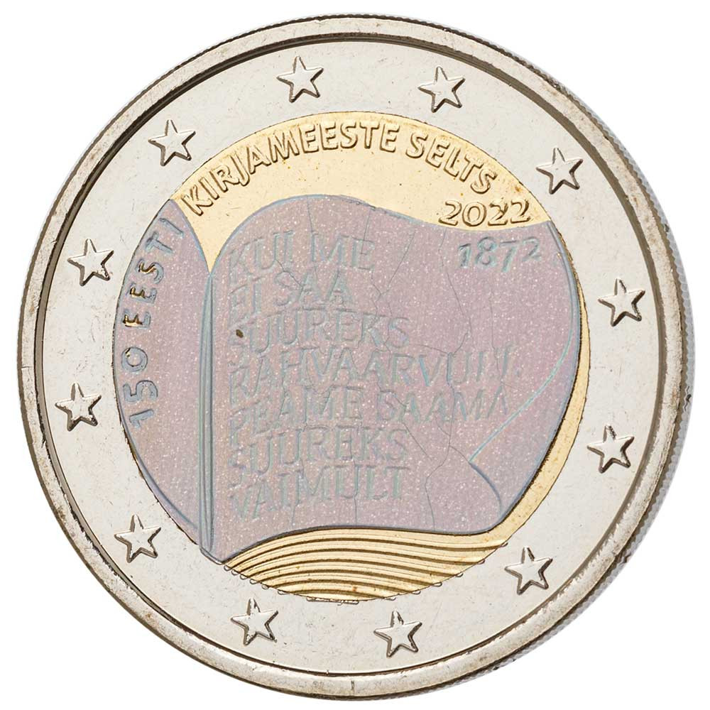 2 Euro Estonie Société 2022 hologramme