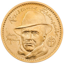 Pièce de collection dorée - Jean Moulin