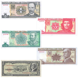 Lot 5 billets Cuba