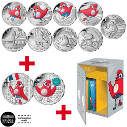 Lot 9 x 10 Euro Argent +...
