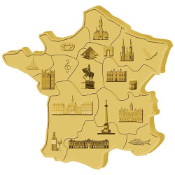 La 500 Francs CFA dorée Cameroun "Carte de France" 2021 offerte*