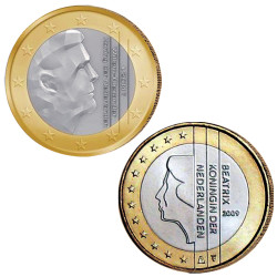 Les 2 x 1 Euro Pays-Bas Willem-Alexander et Reine Beatrix offertes*