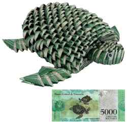 Tortue en billets du Venezuela