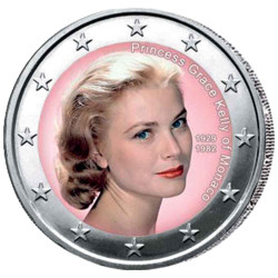 2 Euro Grace Kelly enduite