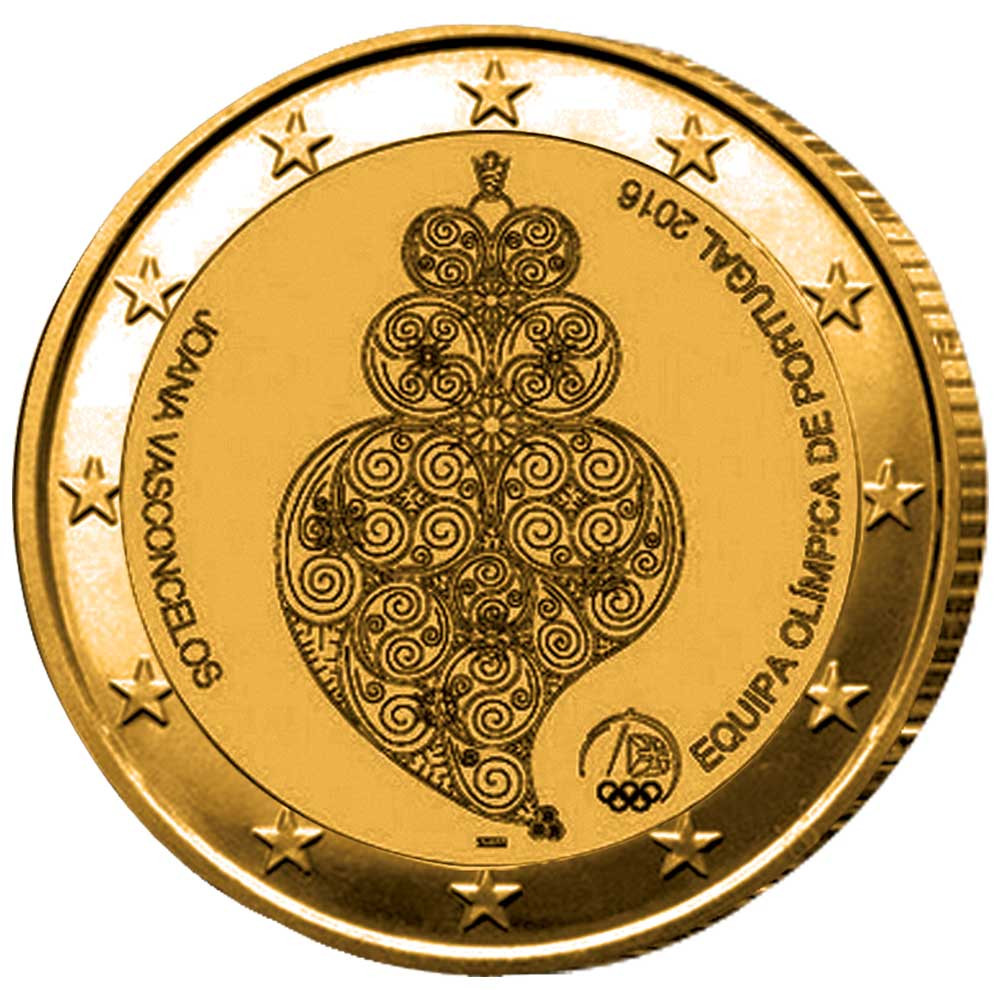 2 Euro Portugal JO Rio 2016 dorée