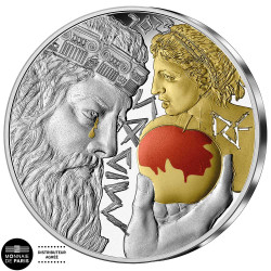 10 Euro Argent France BE 2023 colorisée - Roi Midas