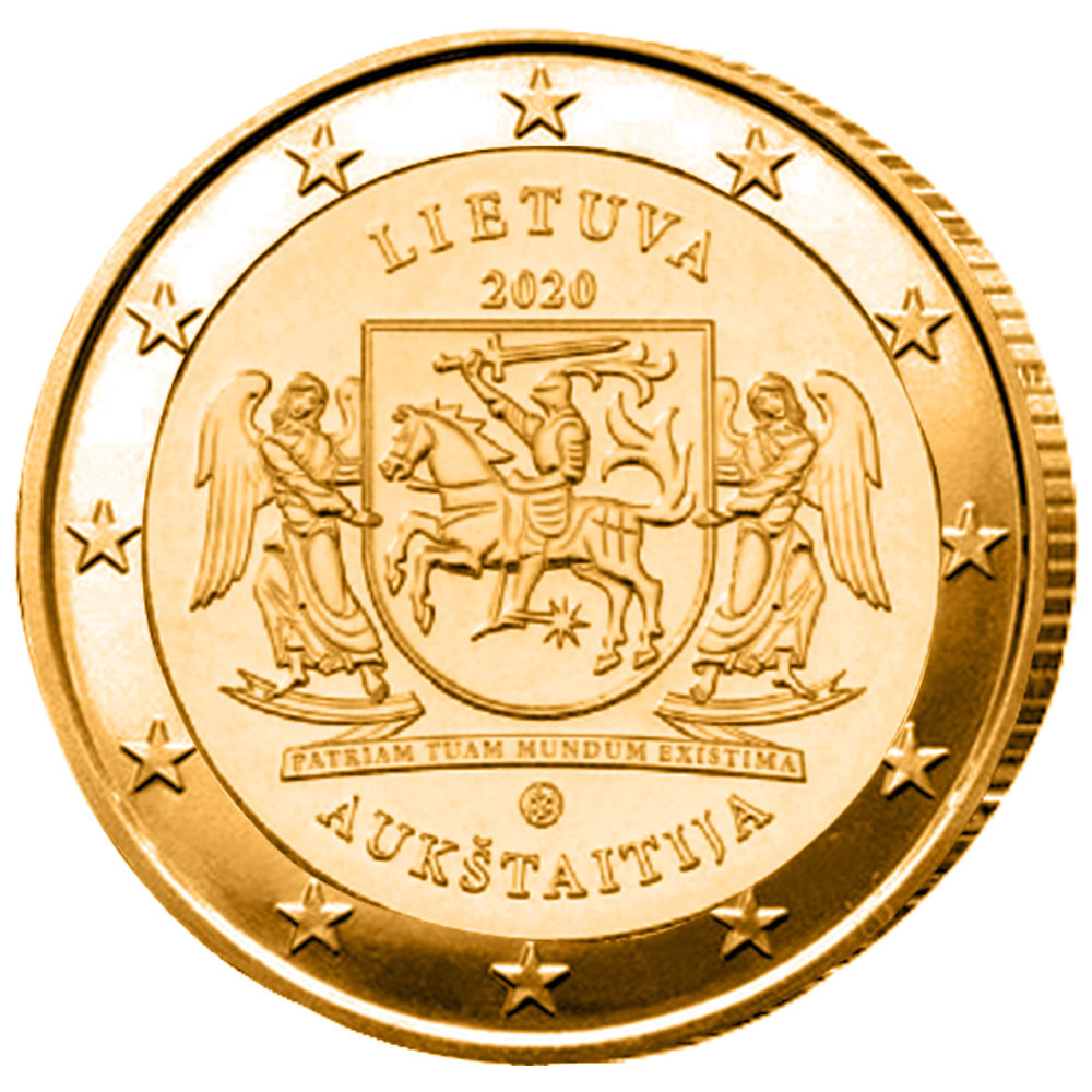 2 Euro Lituanie Aukstaitija 2020 dorée