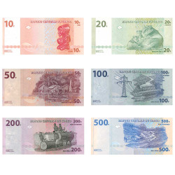 6 Billets Congo 2002-2007