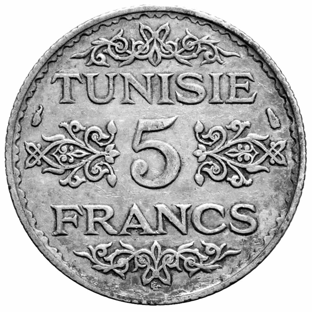 5 Francs Argent Tunisie - Ahmad II (1929-1942)