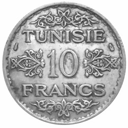 10 Francs Argent Tunisie -...