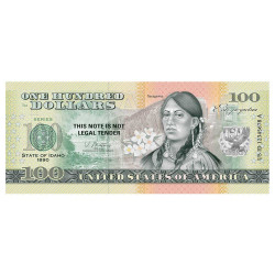 Billet Souvenir 100 Dollars...