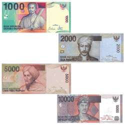 Lot 4 billets Indonésie...