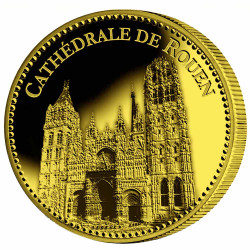 Cathédrale de Rouen dorée à l'or fin 24 carats