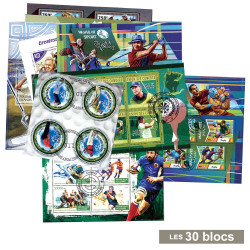 30 blocs- feuillets Rugby