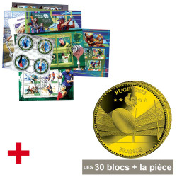 Lot de 30 blocs-feuillets +...