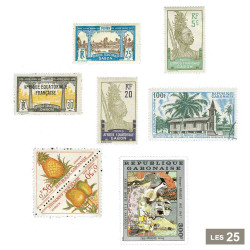 25 timbres Gabon